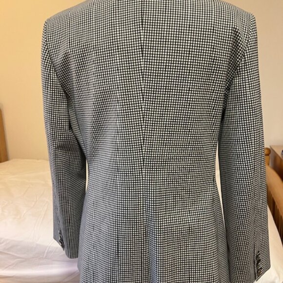 THEORY NWT Stretch Wool Slim Blazer Jacket. Black Multi. Gingham. Size 8 - Picture 5 of 10